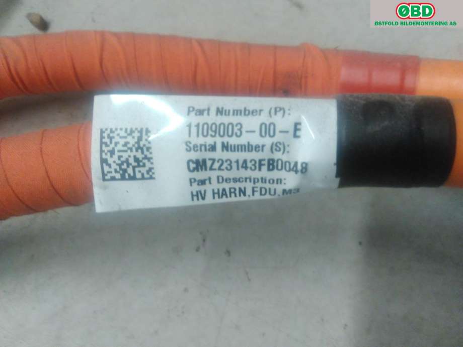 Kabel høy volt (HV) hybrid til Tesla Model Y 2021-2024 (Type I)  (TESLA|1109003-00-E|)