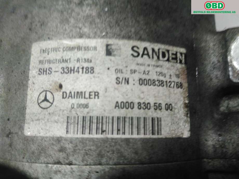 Aircondition kompressor til Mercedes C-Klasse 2014-2018 (Fase 1) (W205) (W205) (|A 000 830 56 00)