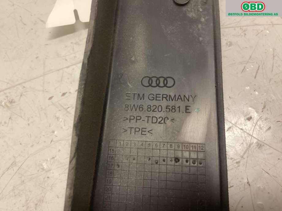 Diverse deler til Audi A5 2016-->> (Type II)  (AUDI|8W6 820 581 E|)