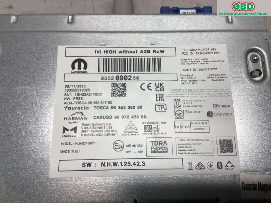 Bilstereo navigasjon til Peugeot 308 2021-->> (Type III)  (PEUGEOT|16 920 565 80|)