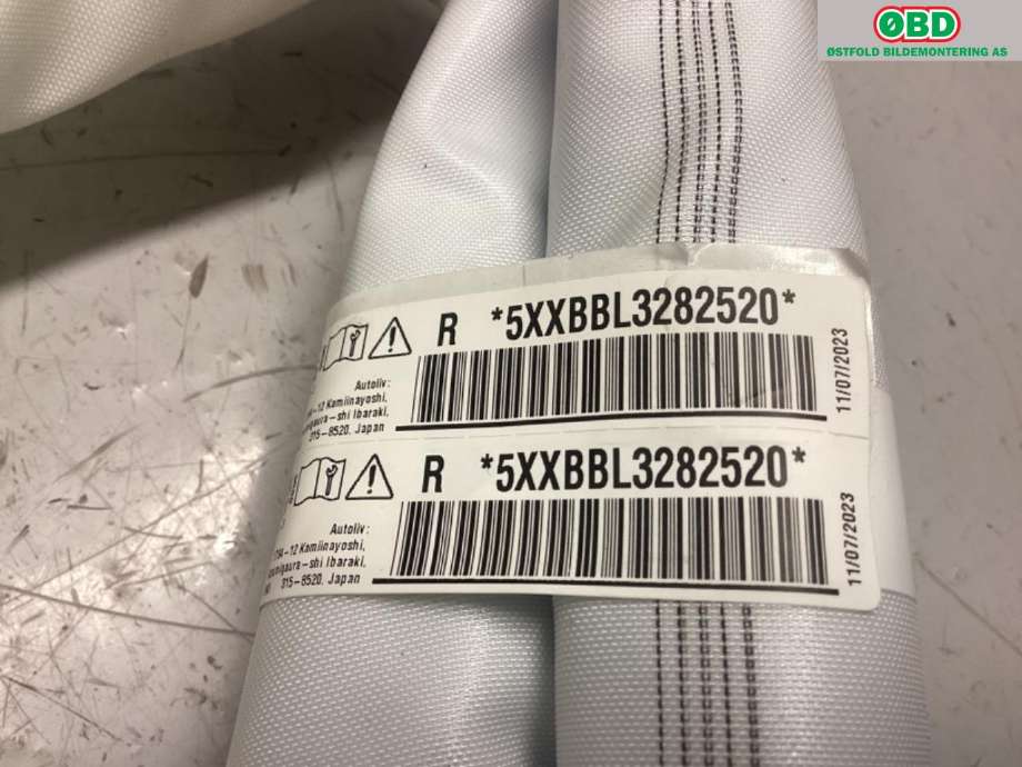 Airbag gardin høyre til Peugeot 308 2021-->> (Type III)  (PEUGEOT|98 309 438 80|)