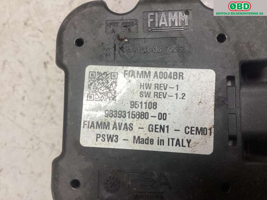 Horn/signalhorn til Peugeot 308 2021-->> (Type III)  (PEUGEOT||9839315880)