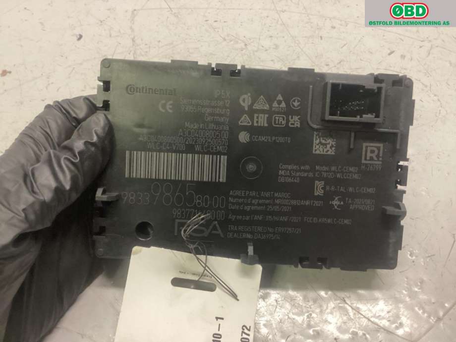 Diverse deler til Peugeot 308 2021-->> (Type III)  (PEUGEOT|9837716480||9833986580)