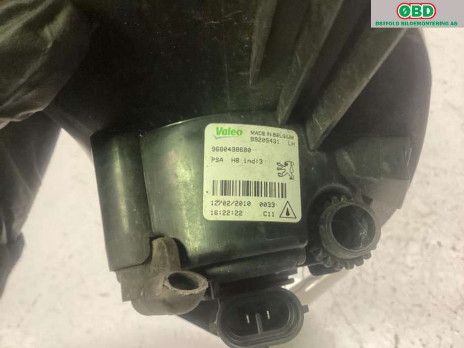 Tåkelykt venstre foran til Peugeot 308 2007-2011 (Type I, Fase 1)  (PEUGEOT  308 CABRIOLET|6208 F0|)
