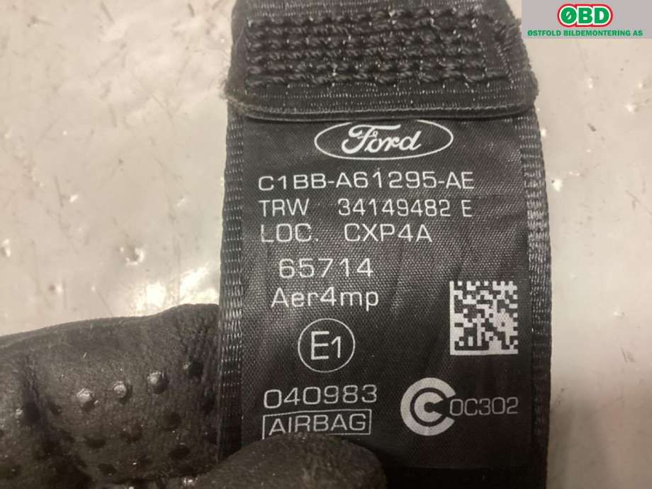 Airbag beltestrammer til Ford Fiesta 2013-2017 (Type VI, Fase 2)  (FORD|)