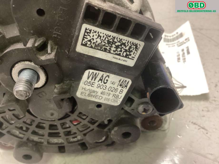 Dynamo til VW Polo 2017-2021 (Type VI, Fase 1)  (VOLKSWAGEN|05E 903 026 B|)