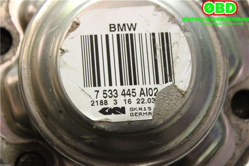 Drivaksel venstre bak til BMW 3-Serie 2005-2011 (E90/E91/E92/E93) (E90/E91/E92/E93) (BMW|33217547075|)