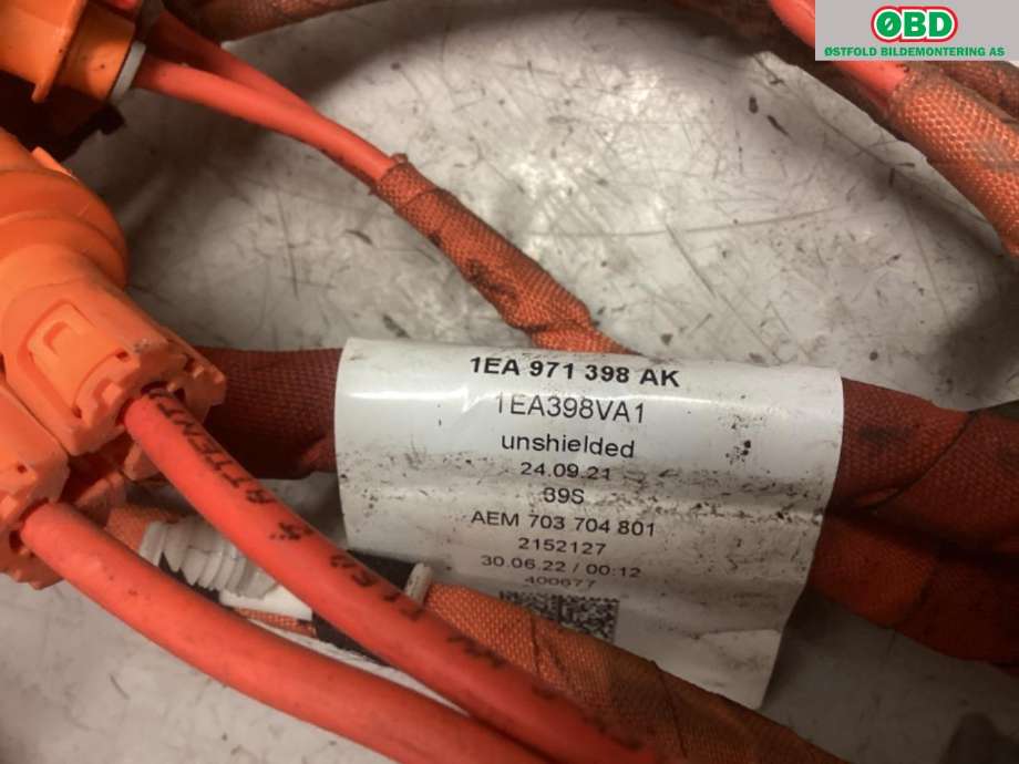 Kabel høy volt (HV) hybrid til VW ID.4 2020-->> (VOLKSWAGEN|1EA 971 398 AK|)