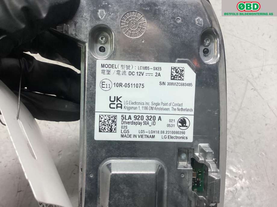 Instrumentpanel til Škoda Enyaq 2021-->>  (SKODA|5LA 920 320 A|)