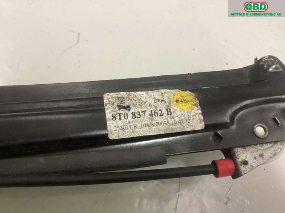 Ruteheis høyre til Audi A5 2007-2016 (Type I)  (AUDI|8T0 837 462 C|8T0 959 802 B|)