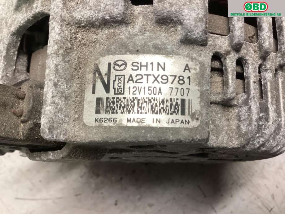 Dynamo til Mazda 6 2018-->> (Type III, Fase 3)  (MAZDA|A2TX9781|)