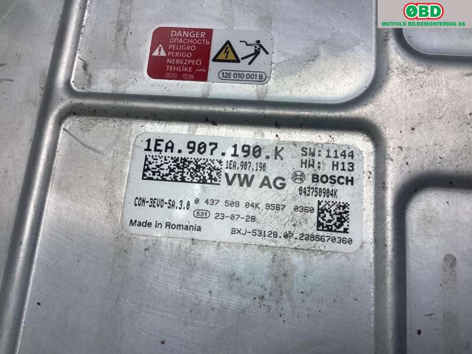 DCDC converter elbil til Škoda Enyaq 2021-->>  (SKODA|1EA 907 190 K||1EA907190K)