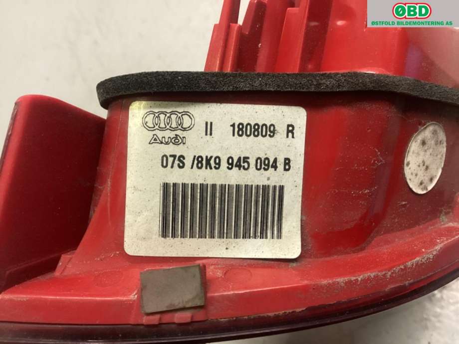 Baklykt høyre indre til Audi A4 2007-2014 (Type IV) (B8) (B8) (AUDI|)