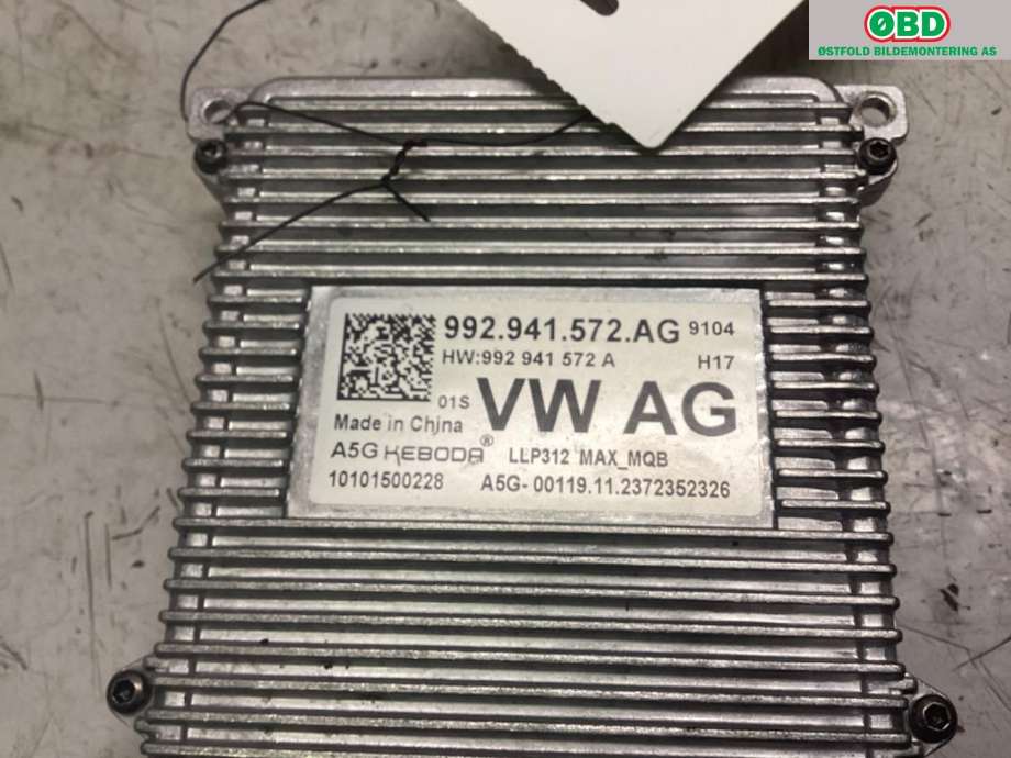 Styreenhet xenon/ballast til VW ID.3 2020-->>  (VOLKSWAGEN|992 941 572 AG|)