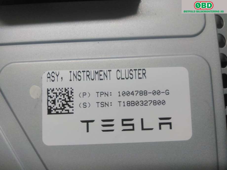 Instrumentpanel til Tesla Model X 2016-->> (TESLA|1004788-00-G|)