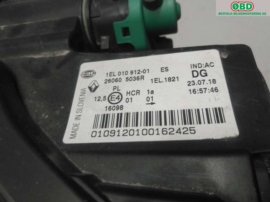 Frontlykt venstre halogen til Renault Zoe 2013-2019 (Fase 1) (RENAULT|)