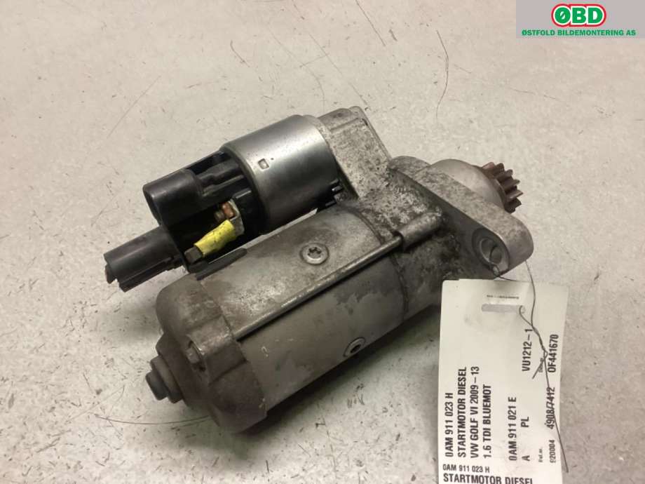 Starter diesel til VW Golf VI 2008-2012  (VOLKSWAGEN|0AM 911 023 H|0AM 911 021 E|)