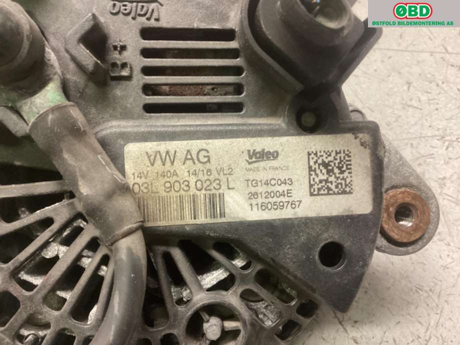 Dynamo til Škoda Octavia 2013-2016 (Type III, Fase 1)  (SKODA|03L 903 023 K|04L 903 024 S|)