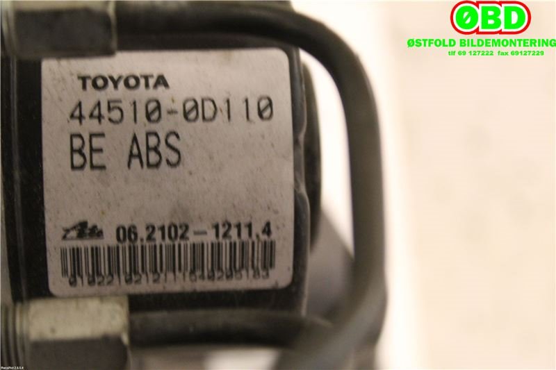 ABS sentral til Toyota Yaris 2009-2011 (Type II, Fase 2)  (TOYOTA YARIS|440500D050||445100D110)