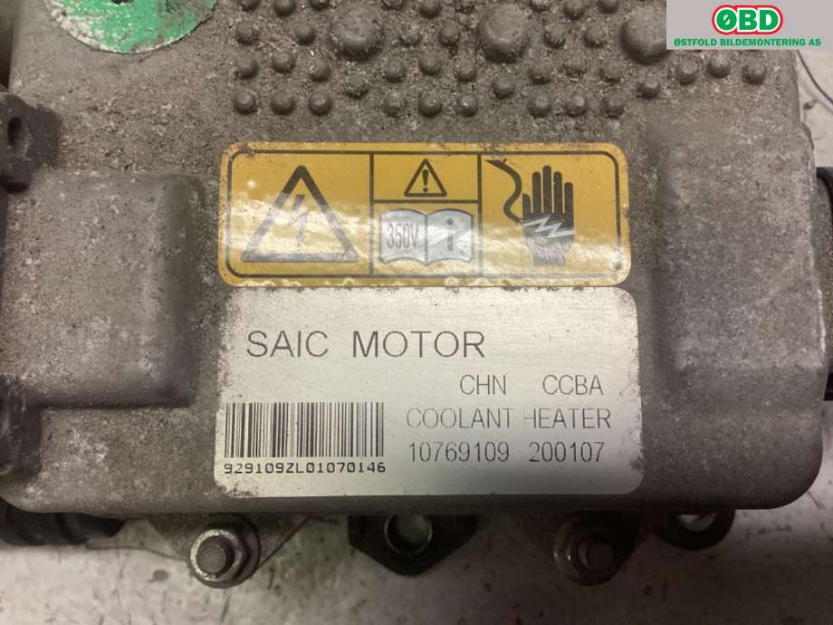 Varmeapparat register til MG ZS EV 2019-2021 (Type I, Fase 1)  (MG ZS EV|)