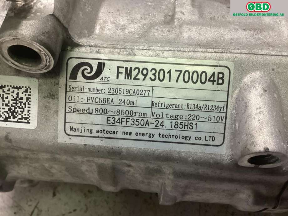 Aircondition kompressor til Fisker Ocean 2022-2024 (FISKER|)
