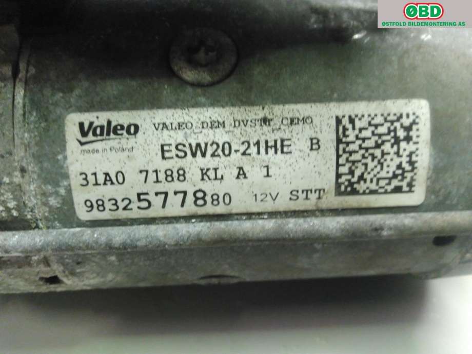 Starter diesel til Peugeot Partner 2019-->> (Type III)  (PEUGEOT|98 252 330 80|)