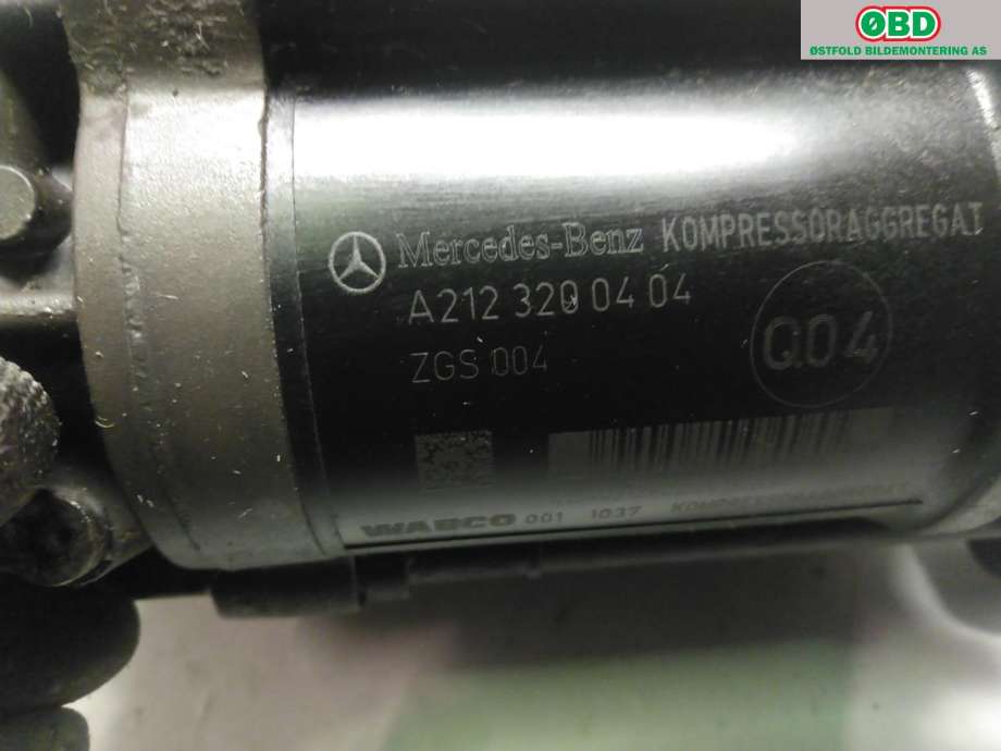 Kompressor nivå/luft til Mercedes E-Klasse 2009-2013 (Fase 1) (W212) (W212) (MERCEDES|A 212 320 04 04|)