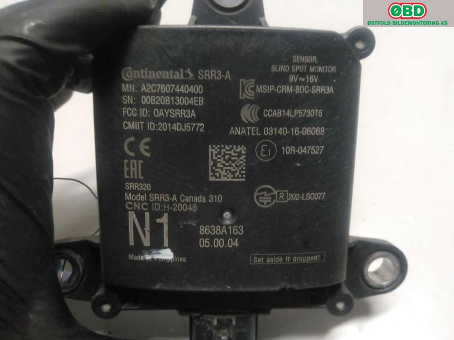 Sensor radar til Mitsubishi Eclipse Cross 2018-->>  (MITSUBISHI Eclipse S-CROSS|8638A163|)