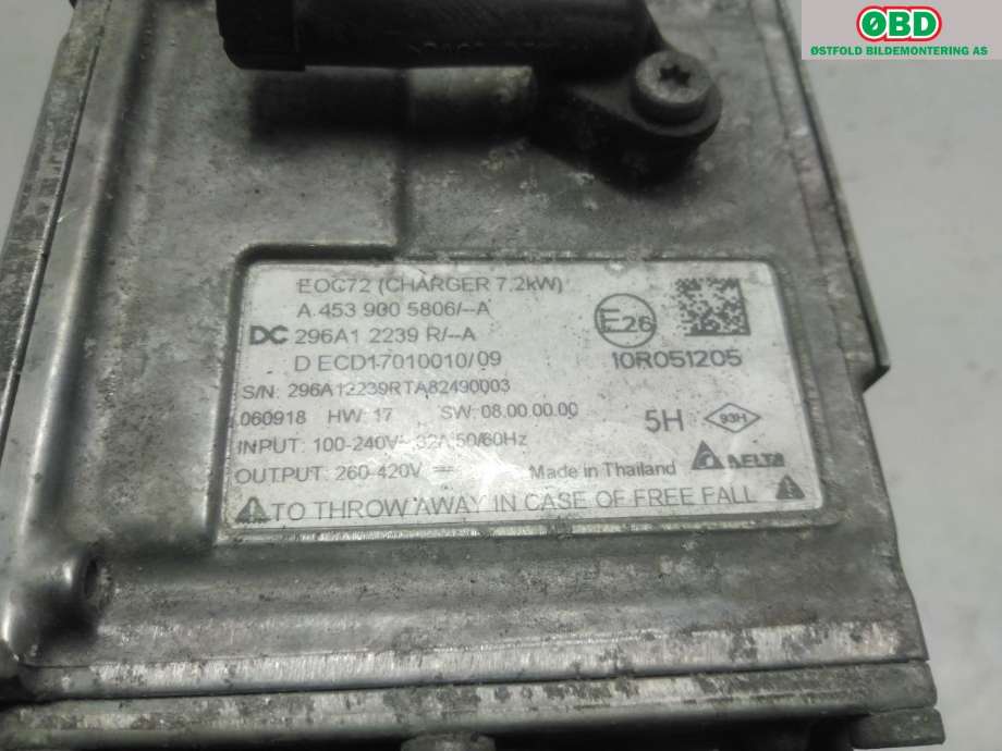 Batterilader (OBC - On Board Charger) til Renault Kangoo 2008-2021 (Type II)  (RENAULT|296A12239R|)