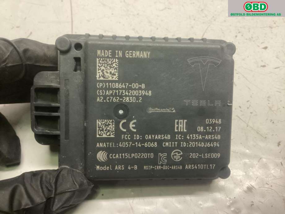 Sensor radar til Tesla Model S 2016-2021 (Fase 2)  (TESLA|1038224-00-B|)