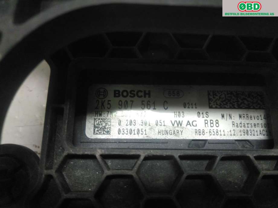 Sensor radar til VW Caddy 2015-2020 (Type III, Fase 3)  (VOLKSWAGEN|2K5 907 561 C|)