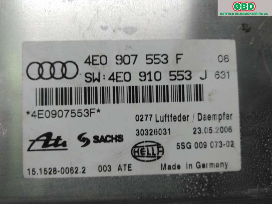 Styreenhet diverse til Audi A8 2003-2010 (Type II) (AUDI|4E0 910 553 L||4E0907553F)