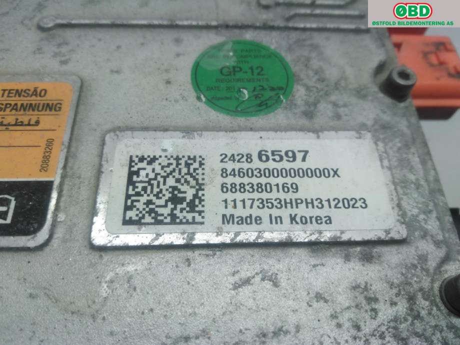 Batterilader (OBC - On Board Charger) til Opel Ampera-e 2017-->> (Type II)  (OPEL|24286597|24046028|)