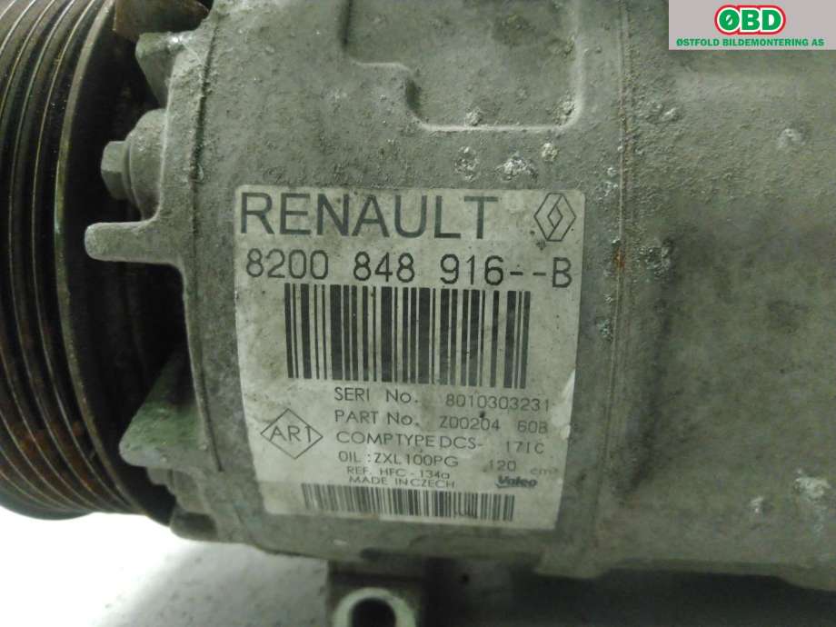Aircondition kompressor til Opel Vivaro B 2014-2019  (OPEL|93867705||8200848916B)