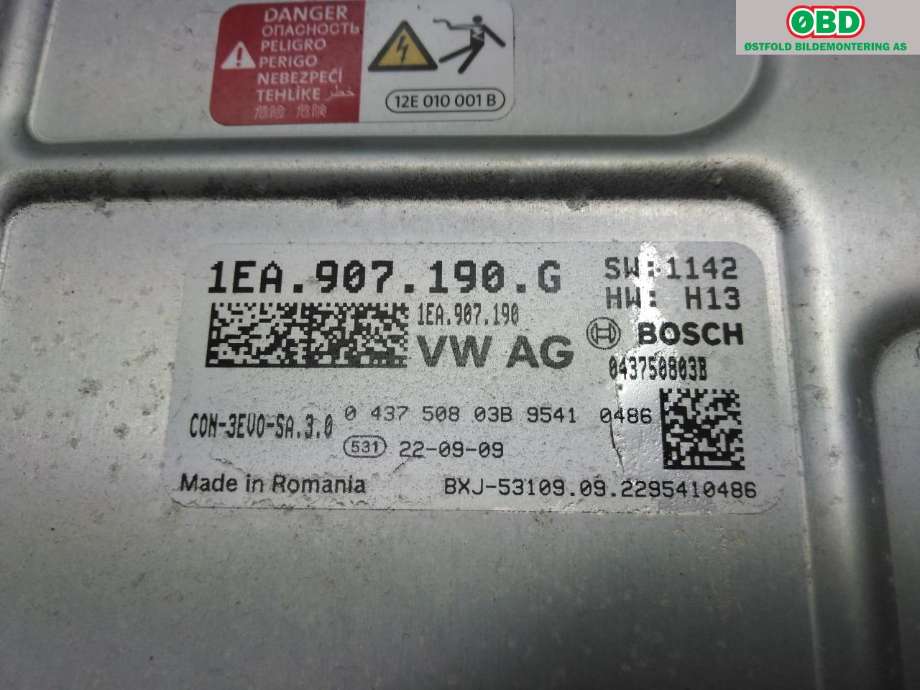 Inverter elbil til VW ID.5 2022-->>  (VOLKSWAGEN ID.5|1EA 907 190 K||1EA 907 190 G)