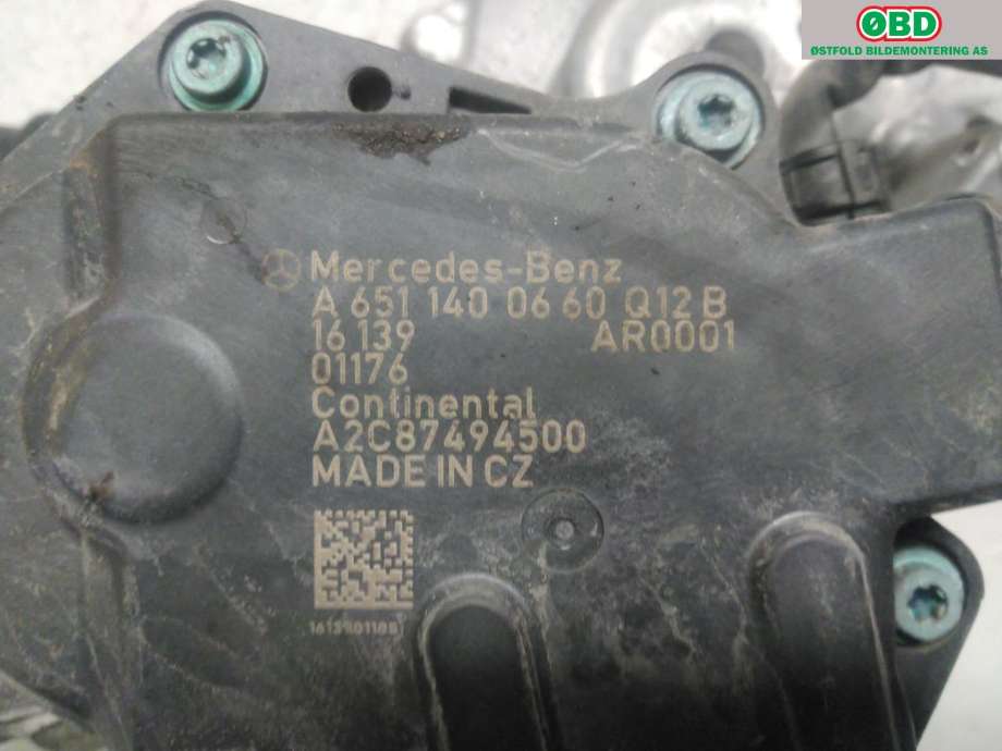 EGR-ventil til Mercedes C-Klasse 2014-2018 (Fase 1) (W205) (W205) (MERCEDES|A 651 140 08 60|)