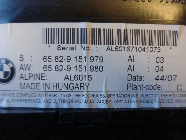 Instrument kjørecomputer til BMW 3-Serie 2005-2011 (E90/E91/E92/E93) (E90/E91/E92/E93) (BMW|65 82 9 193 757||65829151979)