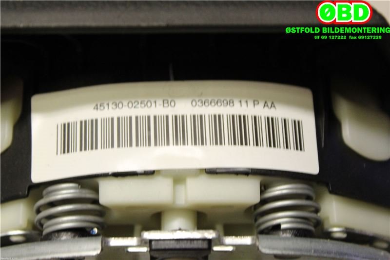 Airbag rattpute til Toyota Auris 2010-2012 (Type I, Fase 2)  (TOYOTA|4513002501B0|)