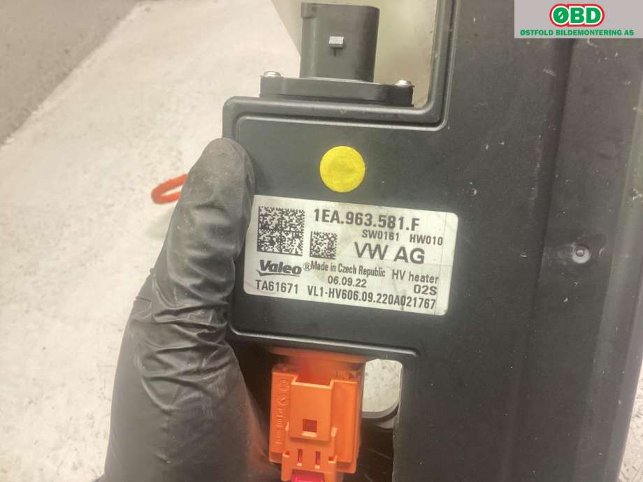 Varmeapparat register til VW ID.5 2022-->>  (VOLKSWAGEN|1EA 963 581 F|)