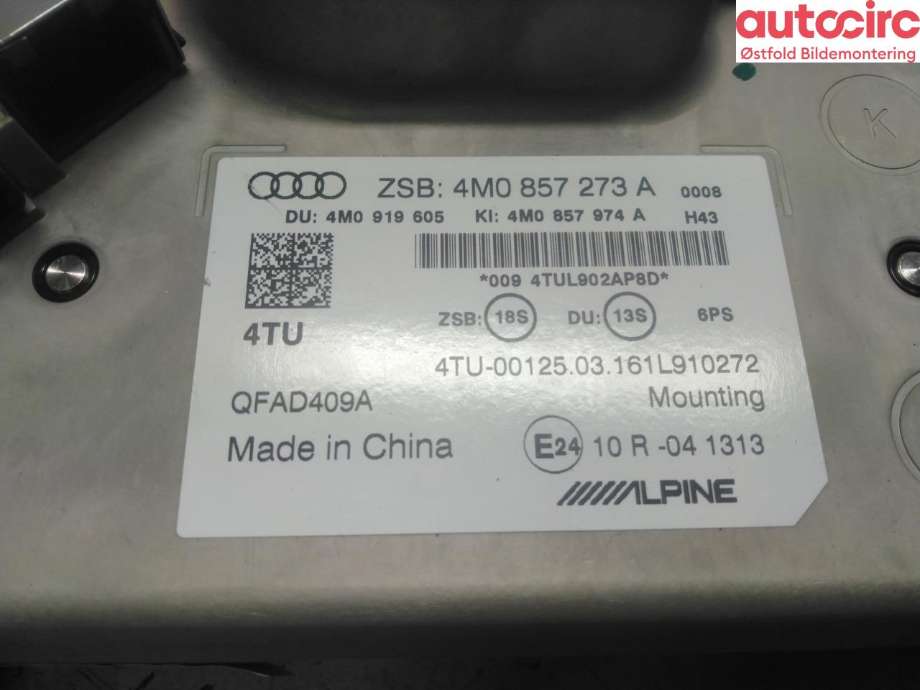Instrument kjørecomputer til Audi Q7 2015-->> (Type II) (AUDI|4M0 857 273 A|)