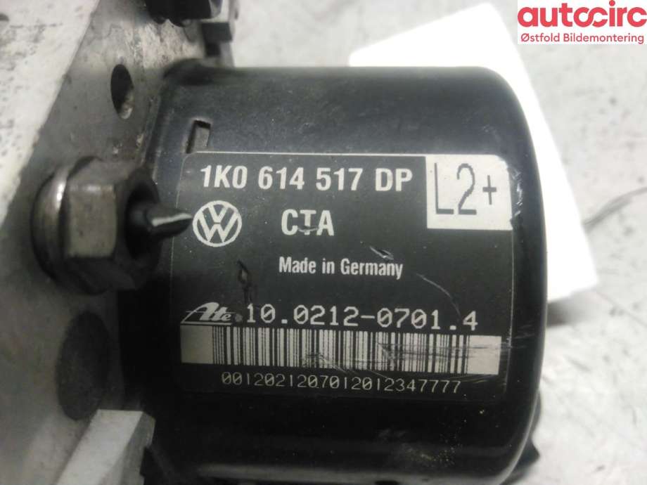 ABS sentral til VW Touran 2010-2015 (Type I, Fase 3)  (VOLKSWAGEN|1K0 614 517 DP|)