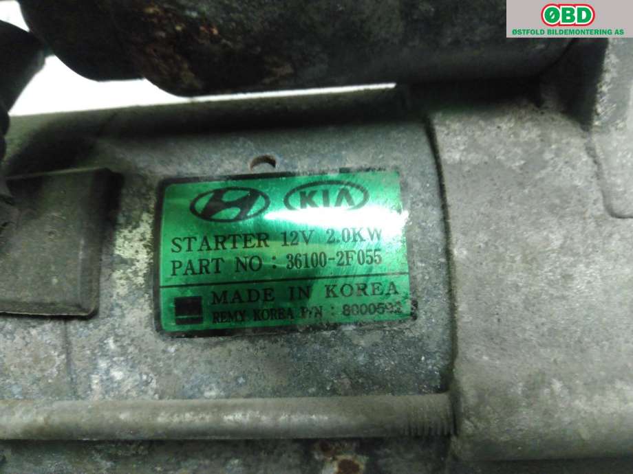 Starter diesel til Hyundai Santa Fe 2012-2020 (Type III)  (HYUNDAI|361002F055|)