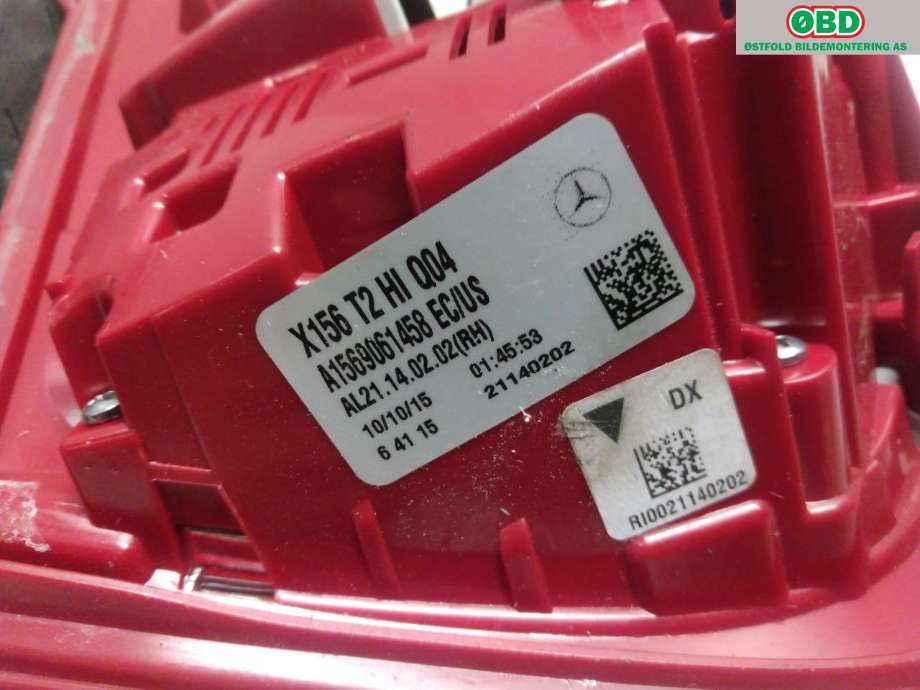 Baklykt høyre indre til Mercedes GLA 2014-2020 (X156) (X156) (MERCEDES|A 156 906 14 58|)