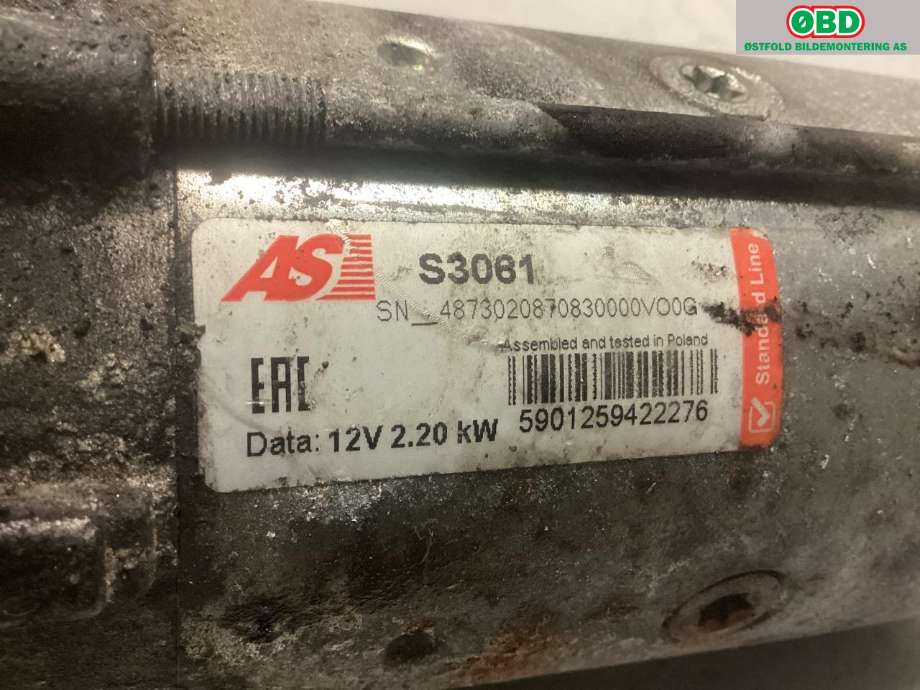 Starter diesel til Opel Movano 2010-->>  (OPEL|93863426|)