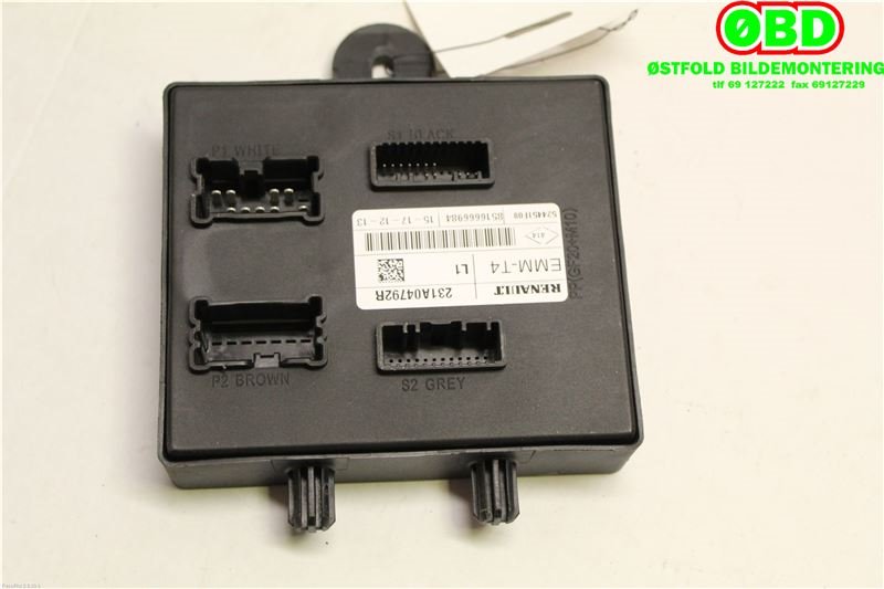 Styreenhet diverse til Renault Clio 2012-2016 (Type IV, Fase 1) (RENAULT||231A04792R)