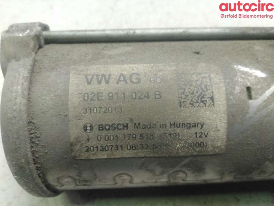 Starter til Škoda Octavia 2013-2016 (Type III, Fase 1)  (SKODA|02E 911 024 B|)