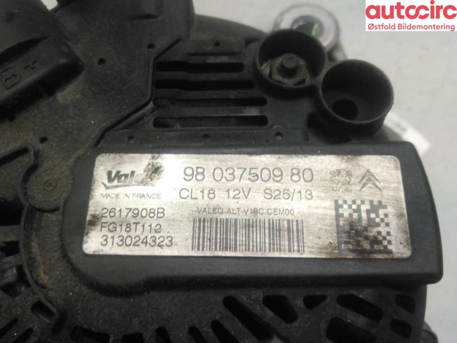 Dynamo til Peugeot Expert 2007-2016 (Type II) (PEUGEOT|98 037 509 80|)