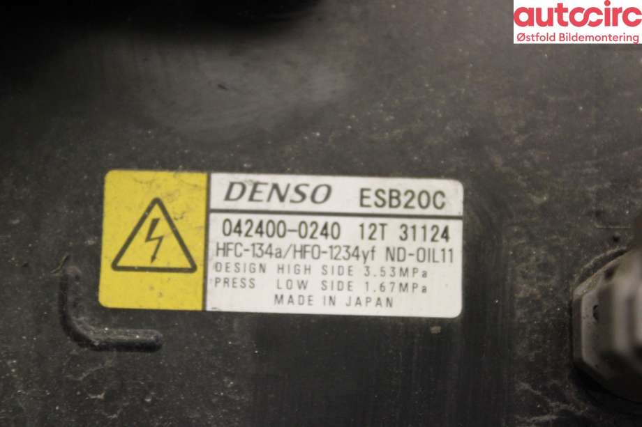 Aircondition kompressor til Toyota C-HR 2016-->> (TOYOTA|8837047092|883704709284|)