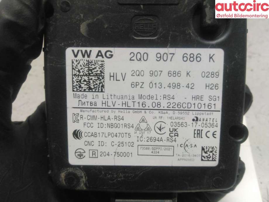 Sensor radar til Škoda Enyaq 2021-->> (2Q0 907 686 K|)