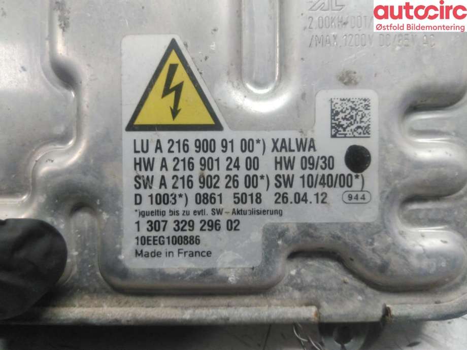 Styreenhet xenon/ballast til Mercedes S-Klasse 2005-2013 (W221) (W221) (MB S-KLASSE 63 AMG|)
